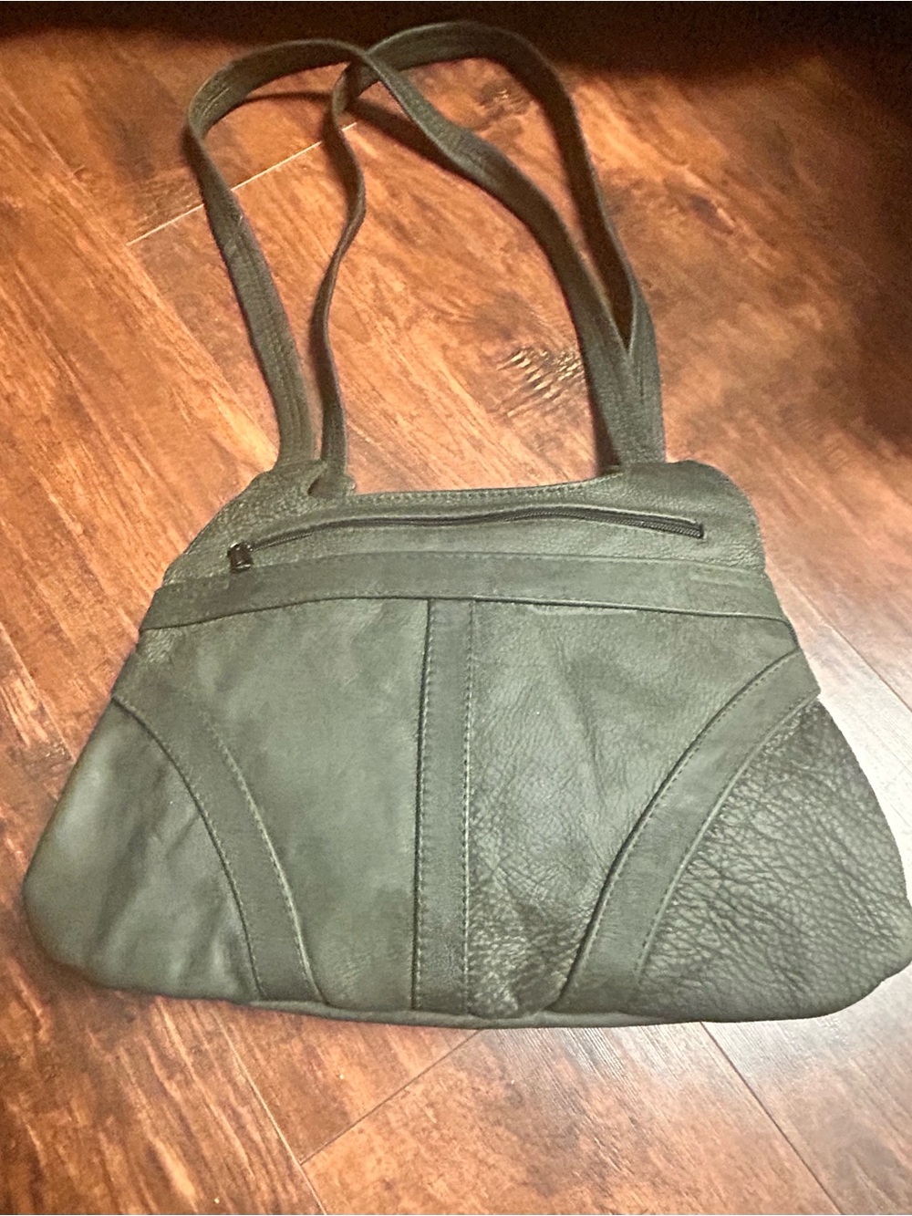 Everyday Blackish gray Shoulder Bag - Soft Leather Tote LNC made in Mexico